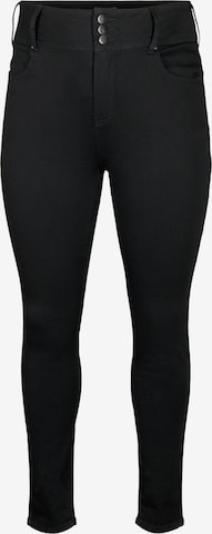 Zizzi Skinny Jeans 'BEA FIT' in Zwart: voorkant