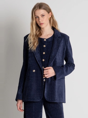 Blazer 'Long Blue Velvet Blazer' di Fracomina in blu