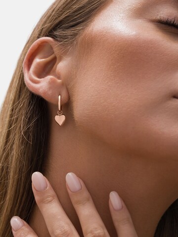 Boucles d'oreilles 'Herz' GOOD.designs en or : devant