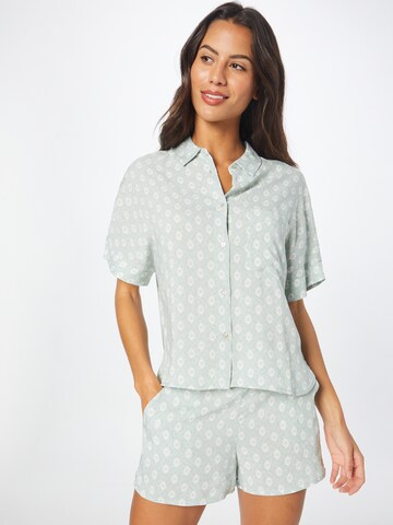 ETAM - Camisa de pijama 'GAMY' em verde: frente