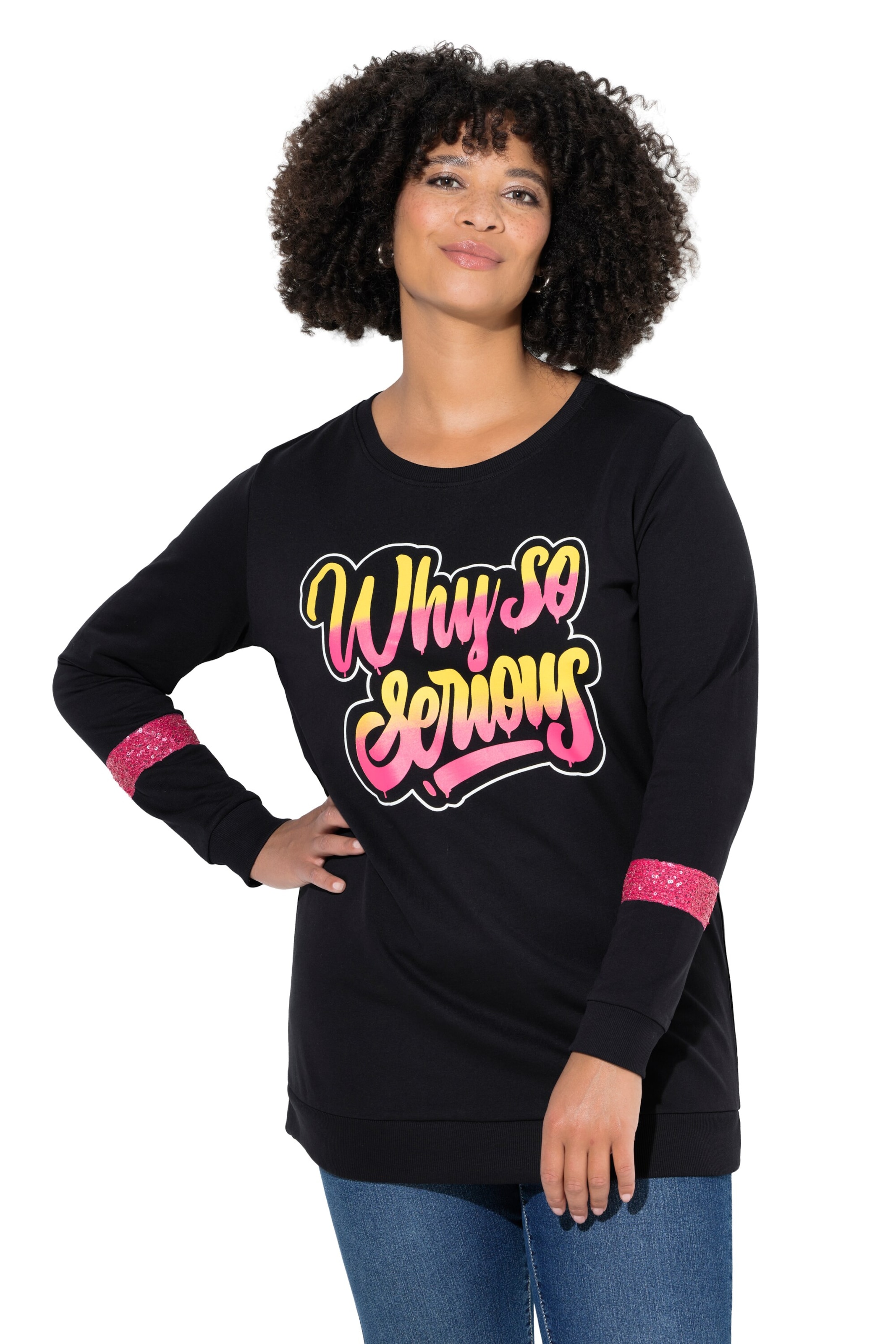 Angel of Style Sweatshirt in Black: front