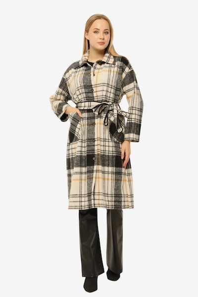 HOME STORE Between-seasons coat in Cream / Light orange / Black, Item view
