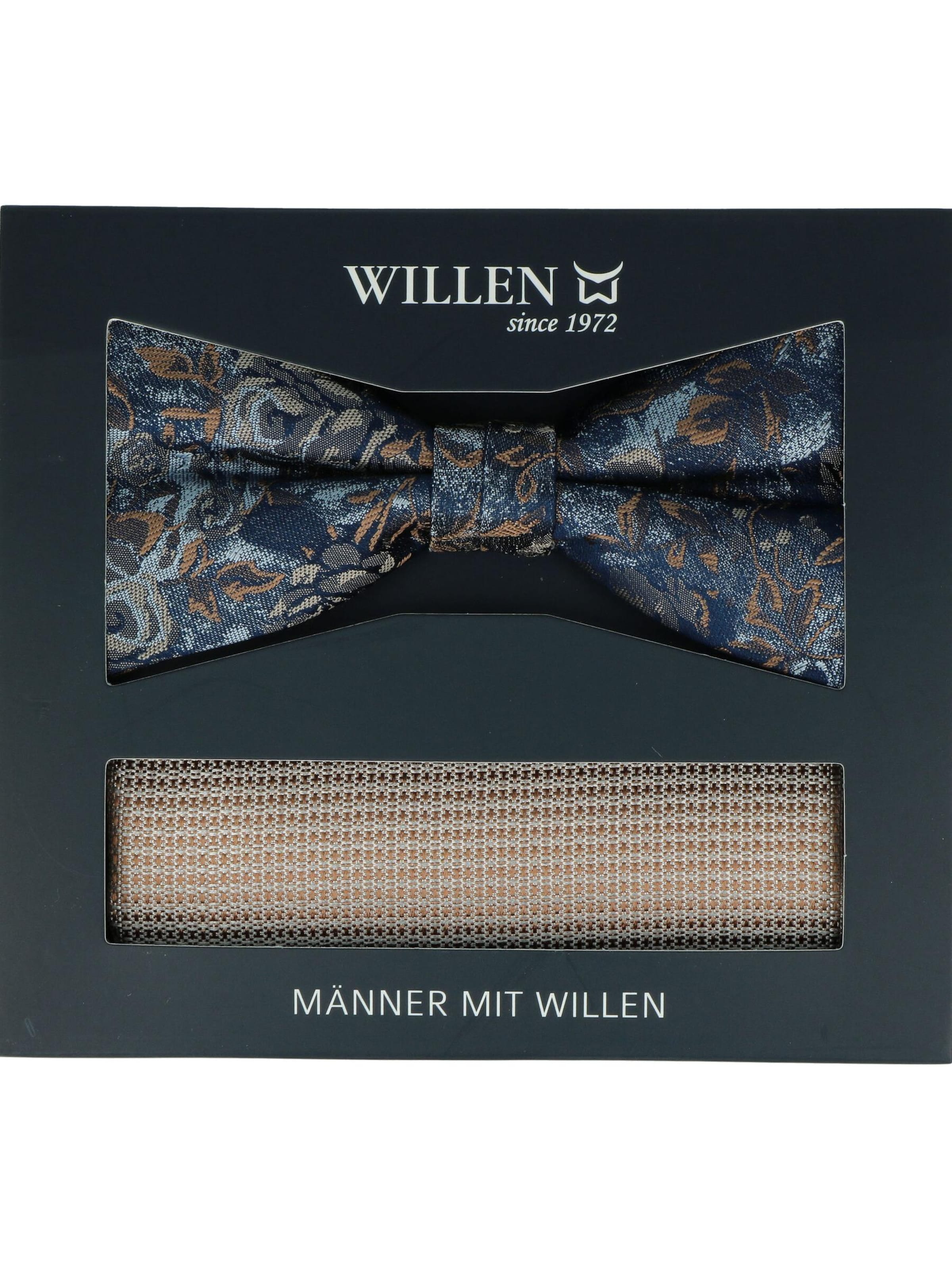 WILLEN Fliege 'Set Floral/ Uni'‌‌‌‌‌‌‌ in Beige