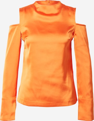 Oval Square Blouse 'Dance' in Orange: front