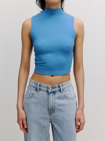 EDITED Top 'Kaori' in Blauw: voorkant