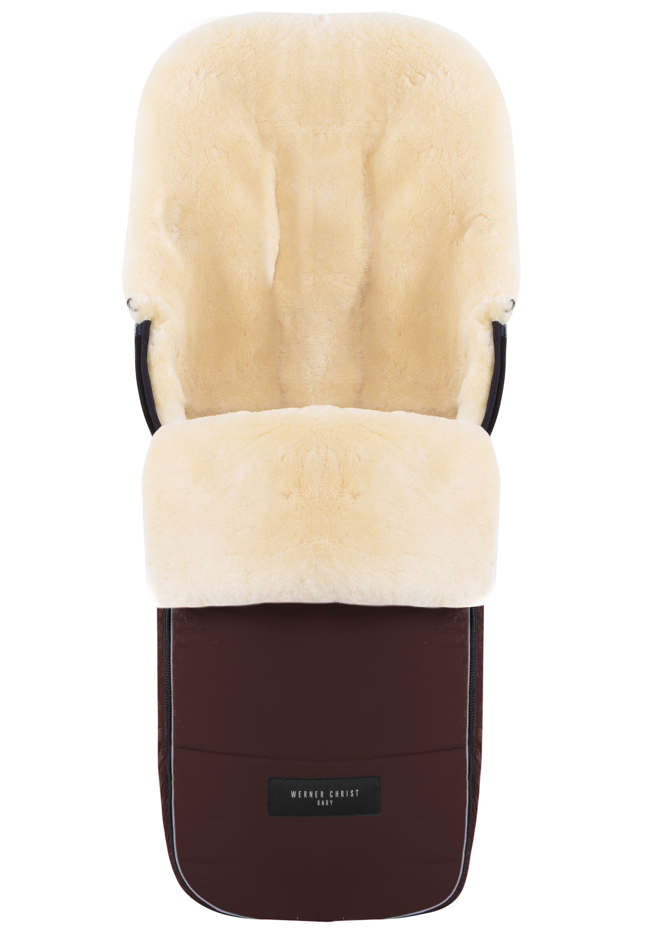 Werner Christ Baby Fußsack 'Flims' in Braun: Vorderseite