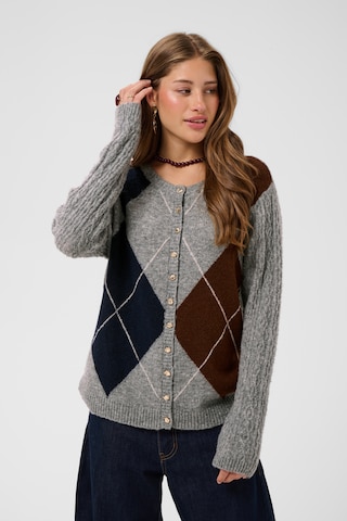 Cream Gebreid vest 'Hope' in Grijs: voorkant