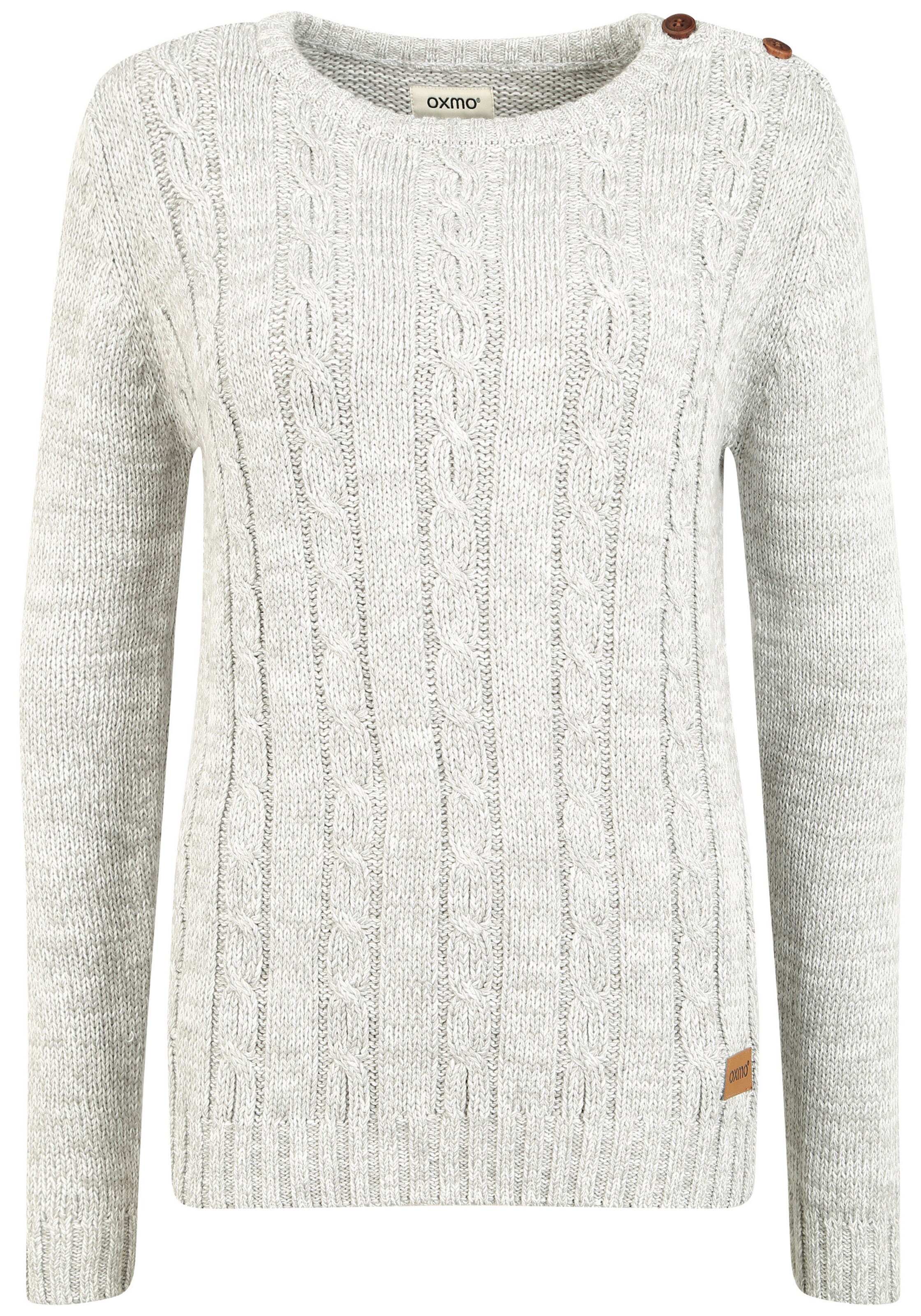 Oxmo Pullover 'Phia' in Grau: Vorderseite