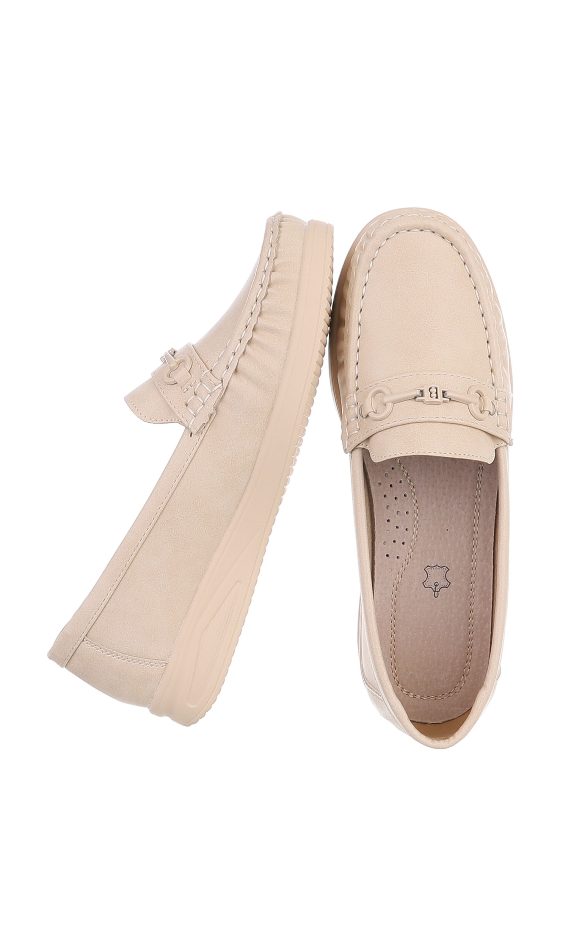 Ital-Design Moccasins in Beige