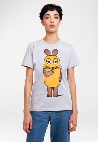 LOGOSHIRT Shirt 'Die Sendung mit der Maus' in Grey: front