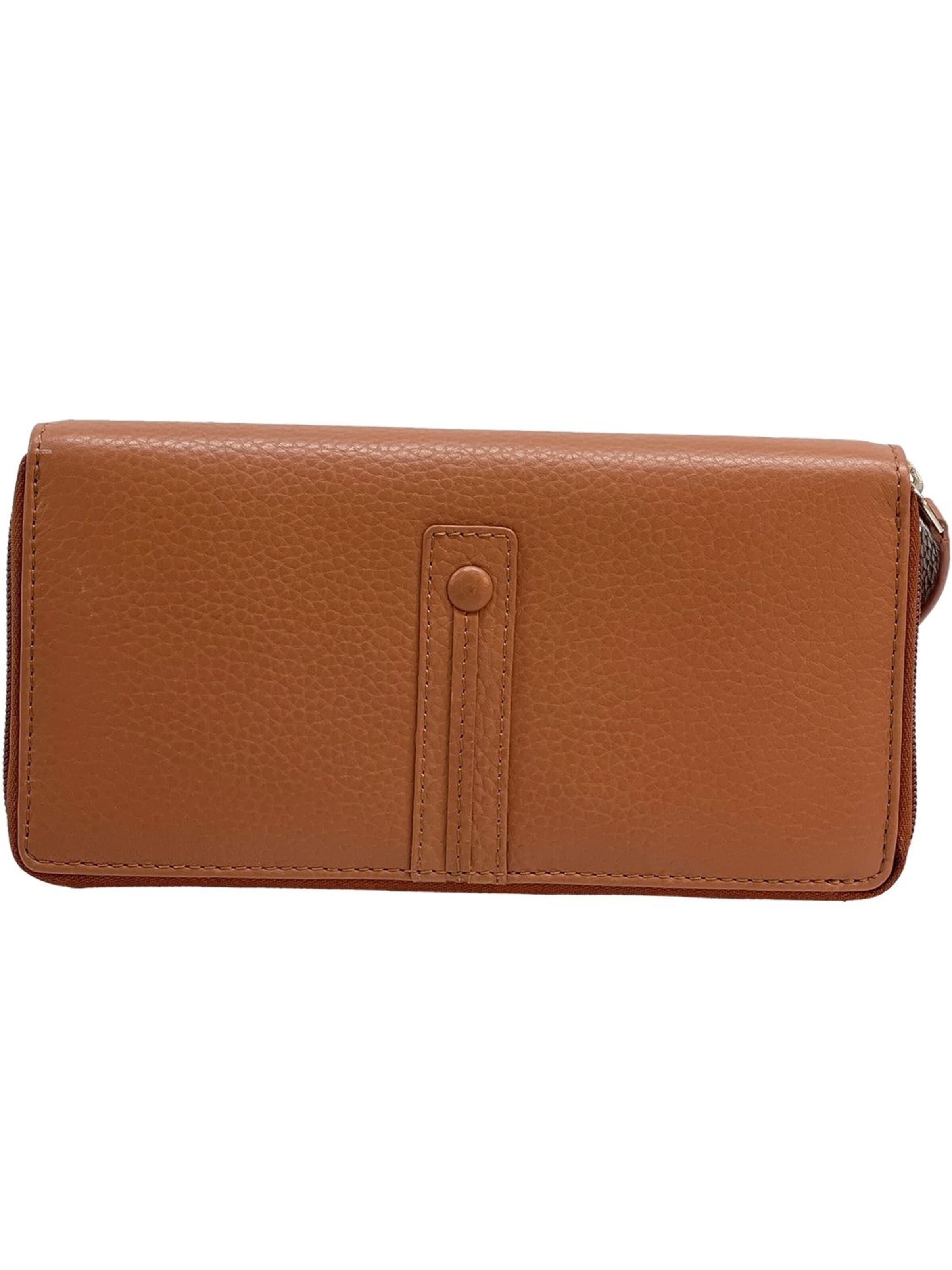 Florence Wallet in Brown: front