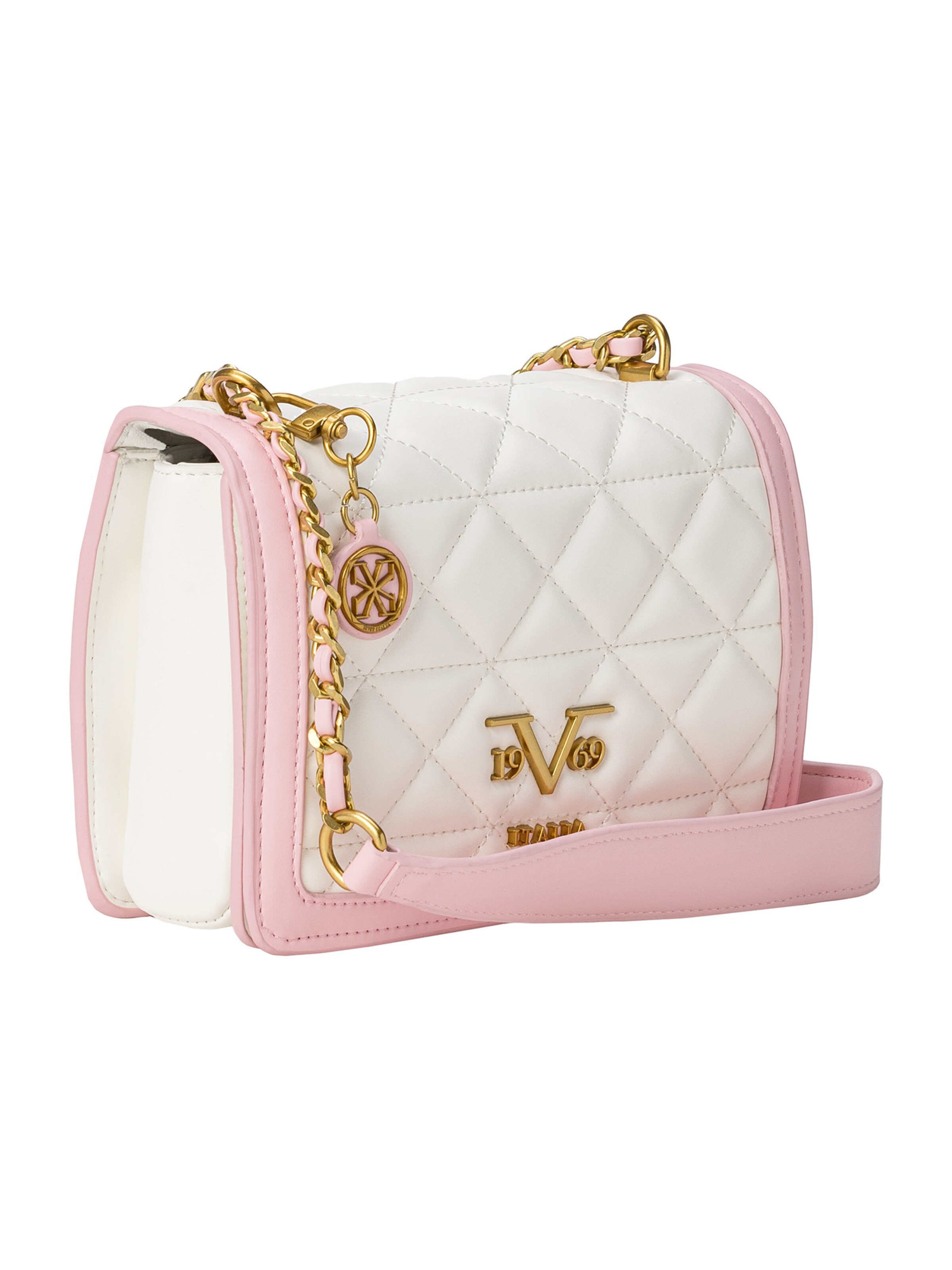 Geantă de umăr 'Gaby' de la 19V69 ITALIA pe alb