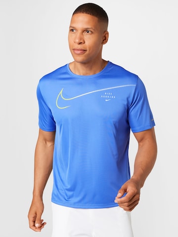 NIKE Functioneel shirt 'Miler' in Blauw: voorkant