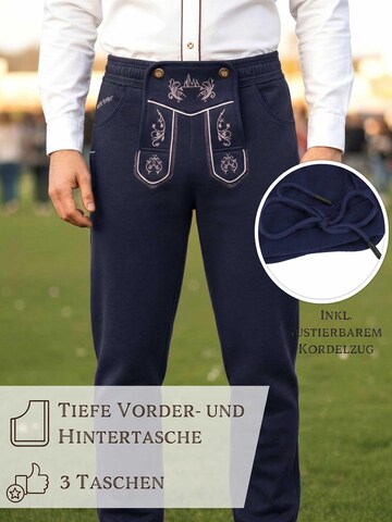 Steigenhöfer Regular Traditional Pants 'Marius' in Blue