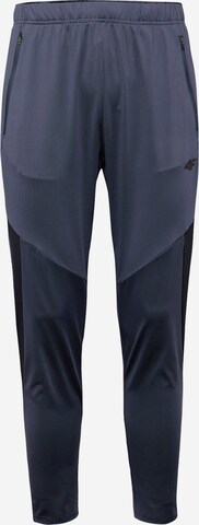 4F Slimfit Sportovní kalhoty – modrá: přední strana
