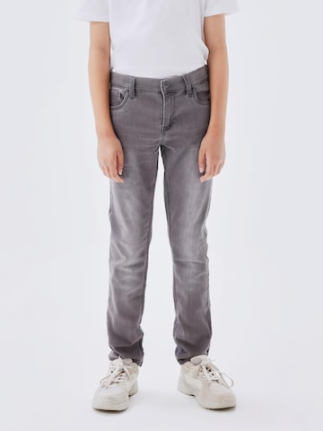 NAME IT Skinny Jeans 'Theo' i grå: framsida