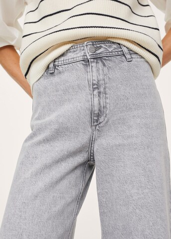 MANGO Wide leg Jeans 'Catherin' in Grey