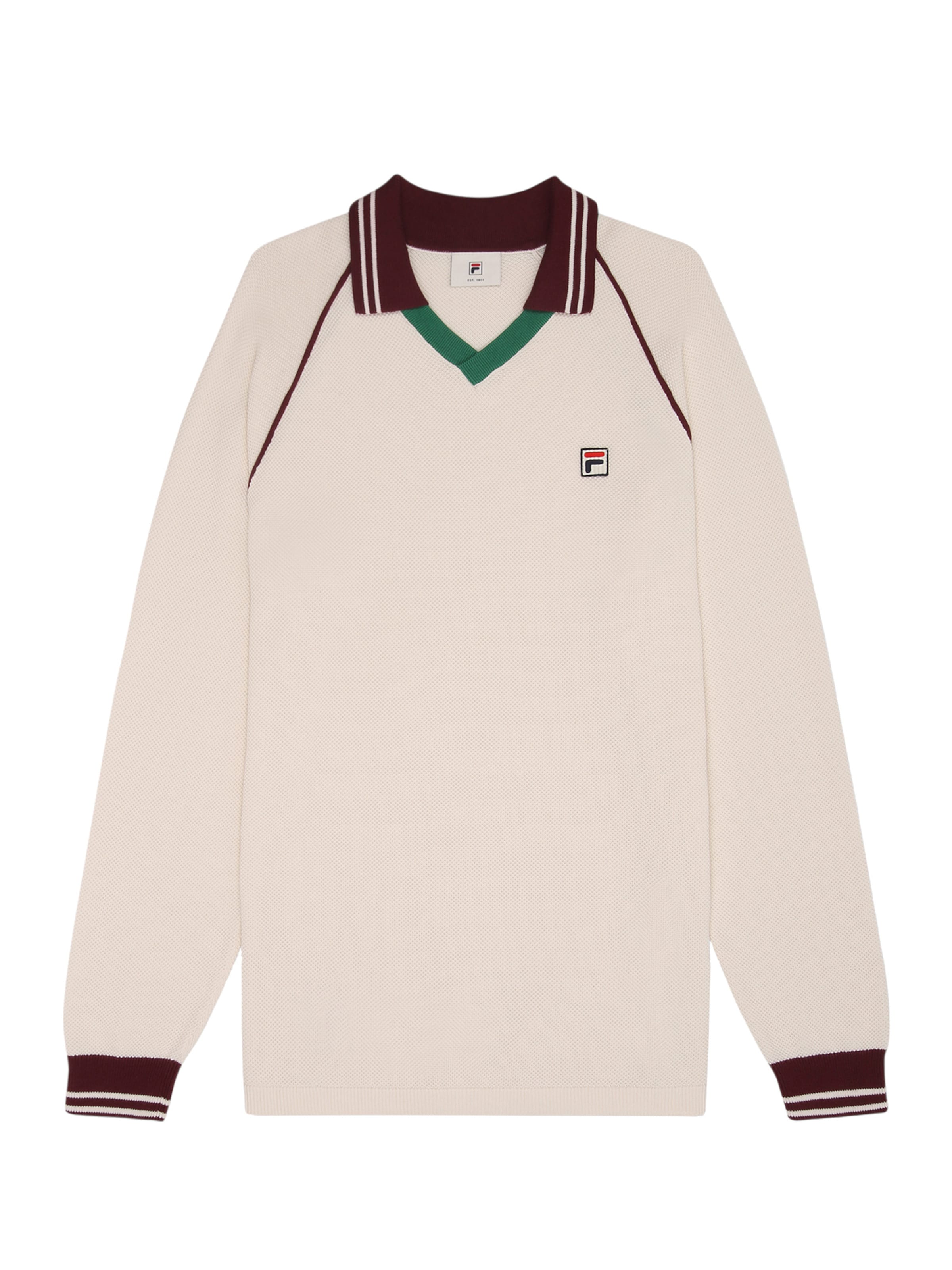 FILA - Casaco de malha 'Molinazzo' em branco: frente