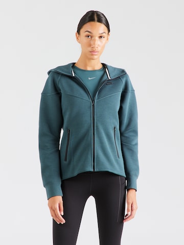 Nike Sportswear Спортивная куртка 'TECH FLEECE' в Зеленый: спереди