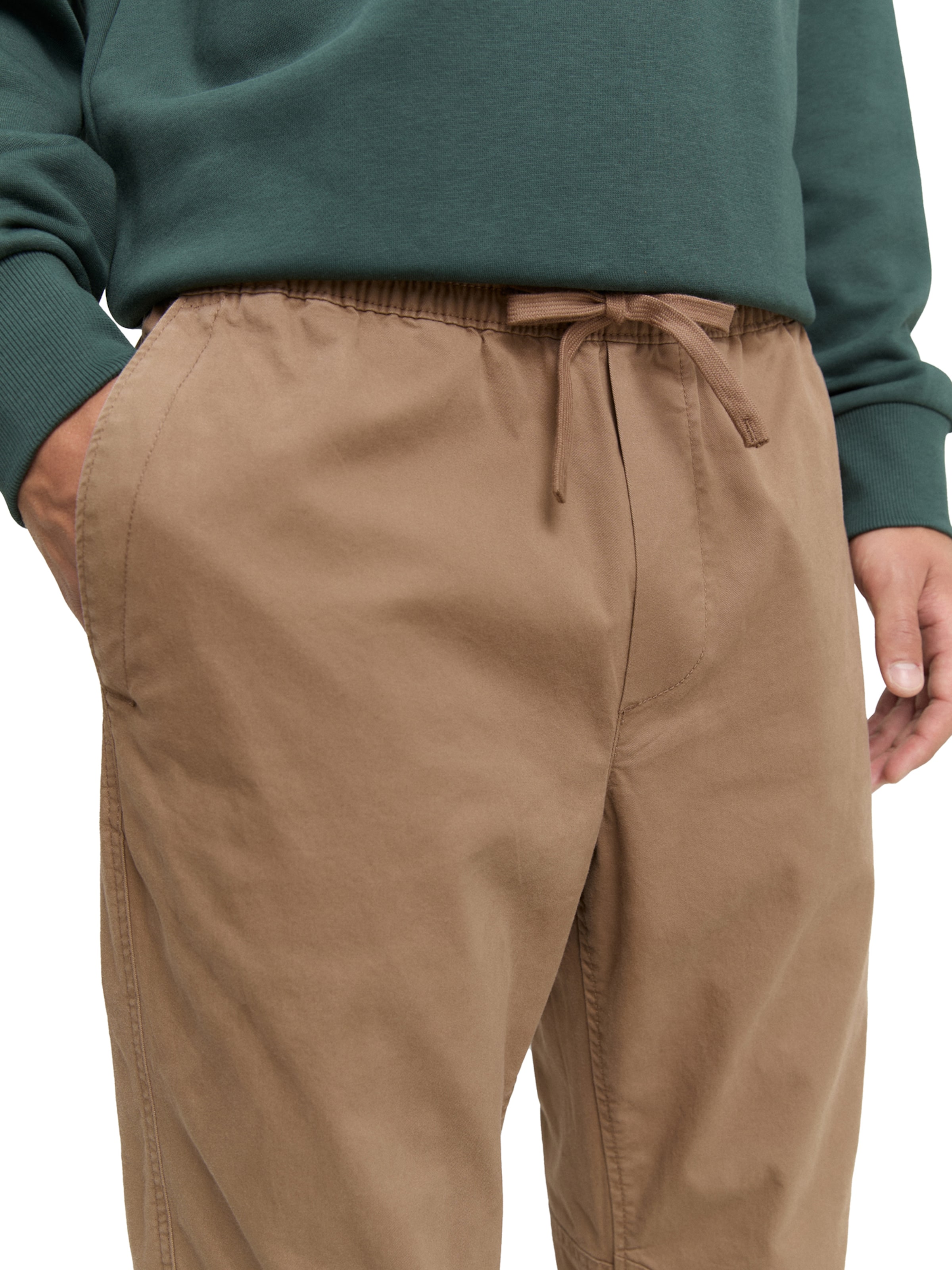 TOM TAILOR DENIM Tapered Παντελόνι σε καφέ