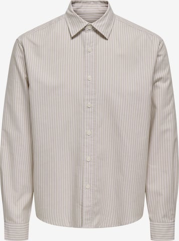Only & Sons Zakelijk overhemd 'ONSGiorgio' in Beige: voorkant