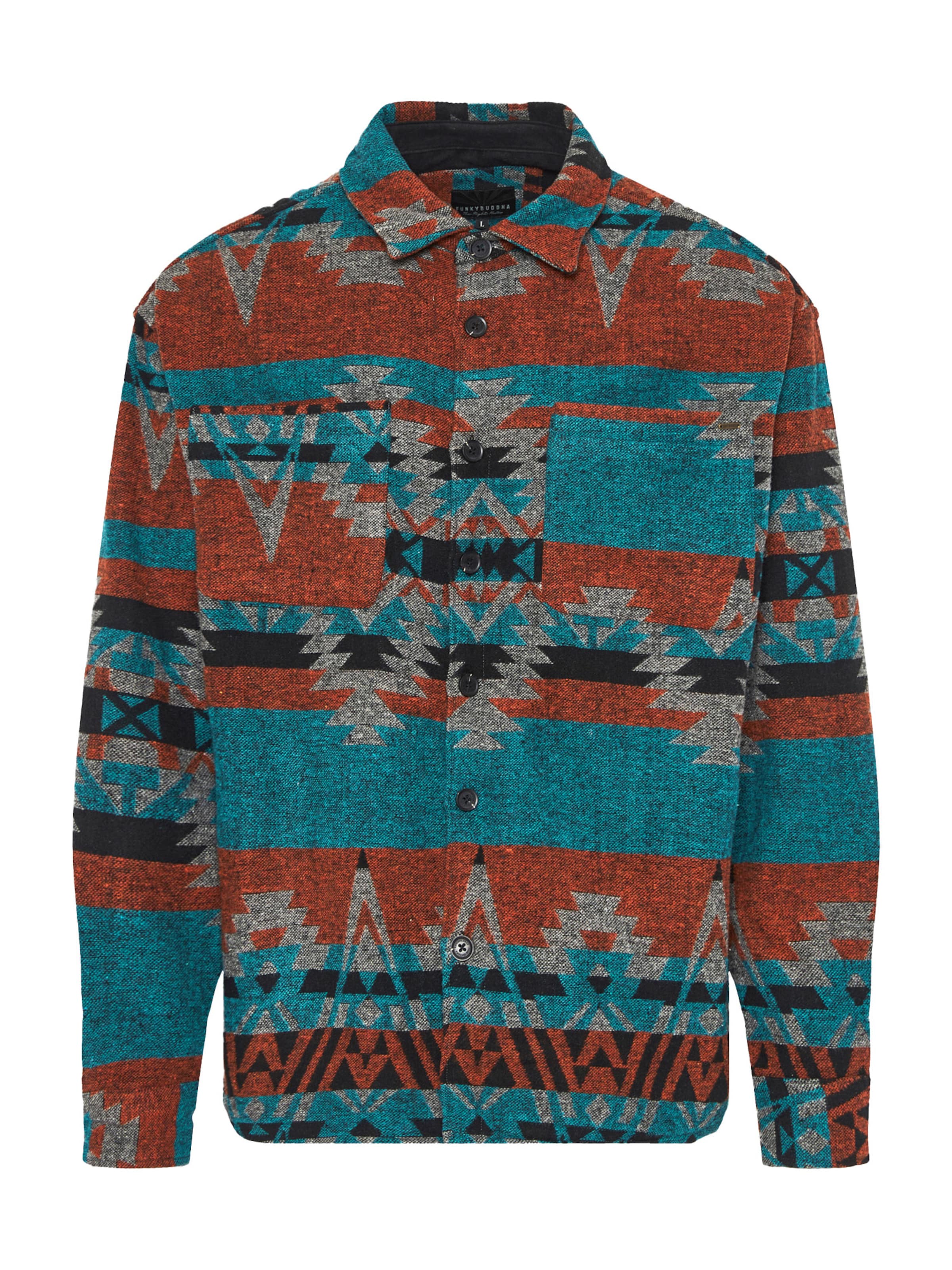 Funky Buddha Φθινοπωρινό και ανοιξιάτικο μπουφάν σε ανάμεικτα χρώματα: μπροστά