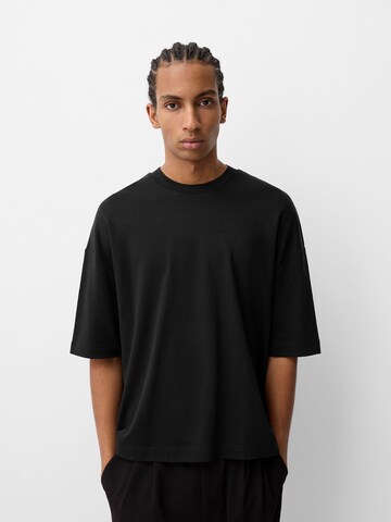 T-Shirt Bershka en noir : devant