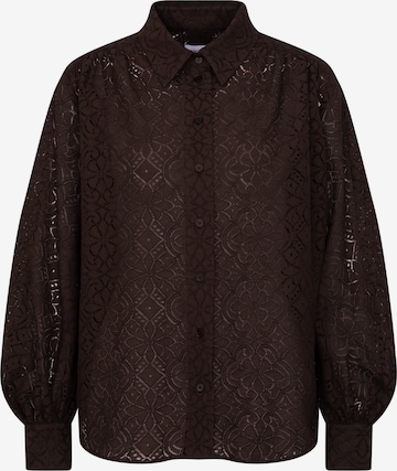 Chemisier 'February Drop 261' SEIDENSTICKER en marron : devant
