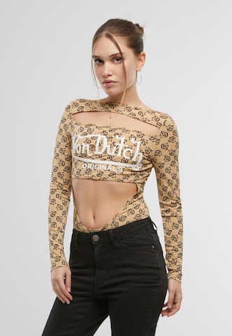 Shirtbody 'Piece' Von Dutch Originals en beige : devant