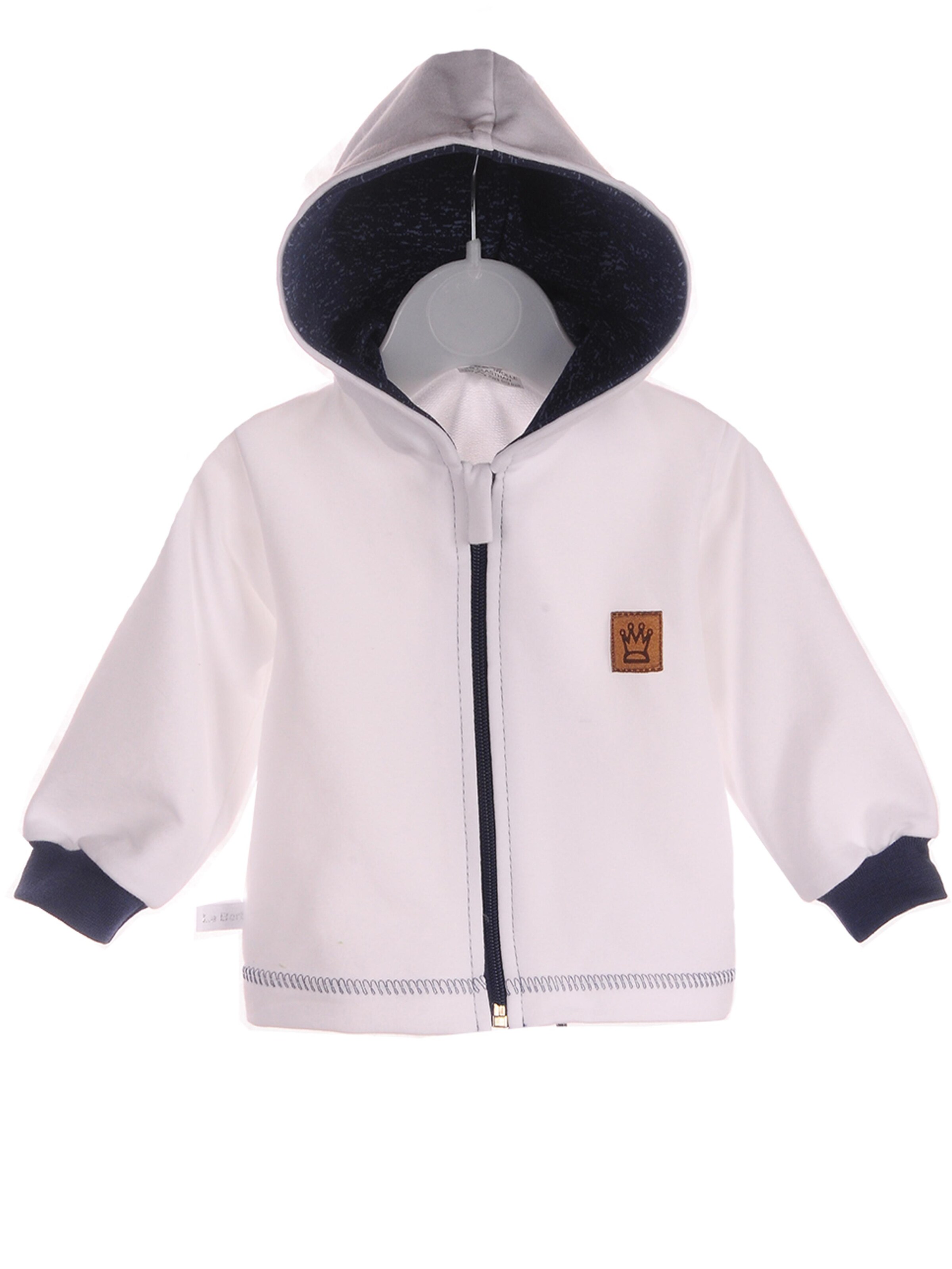 La Bortini Sweatjacke in Weiß: Vorderseite