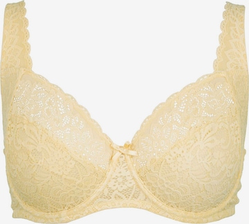 Ulla Popken - Push-up Soutien em amarelo: frente