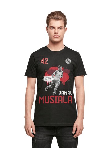 FC BAYERN MÜNCHEN Performance Shirt 'Jamal Musiala' in Black: front