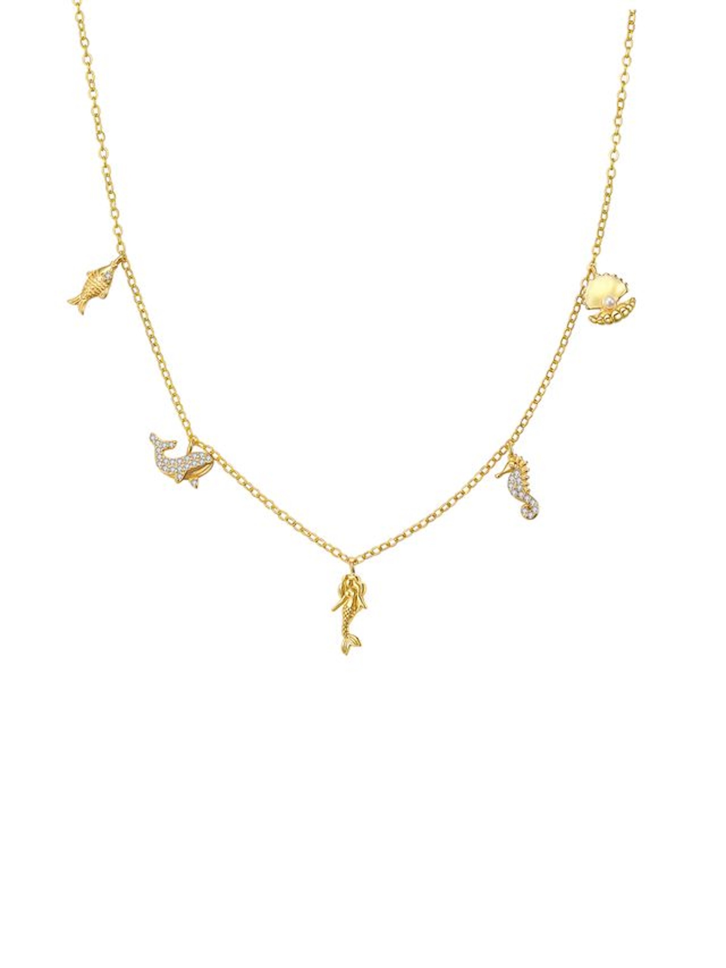 Hey Happiness Ketting 'Ocean Charms' in Goud