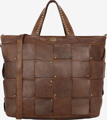 DreiMaster Vintage Shopper 'Eyota' in Bruin: voorkant