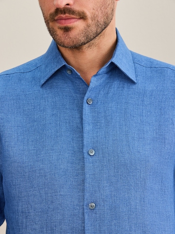 Next Regular fit Button Up Shirt in Blue