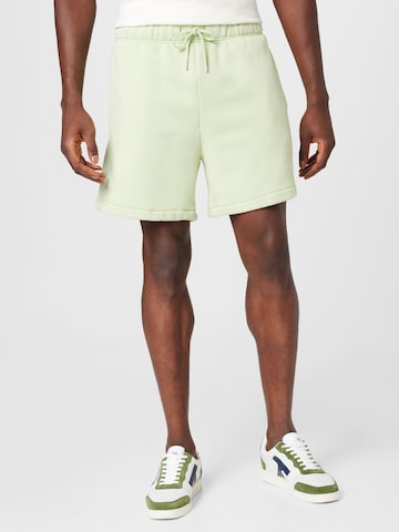 Abercrombie & Fitch Lużny krój Spodnie w kolorze zielony: przód