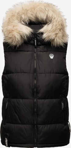 MARIKOO Vest 'Eisflöckchen' in Black: front