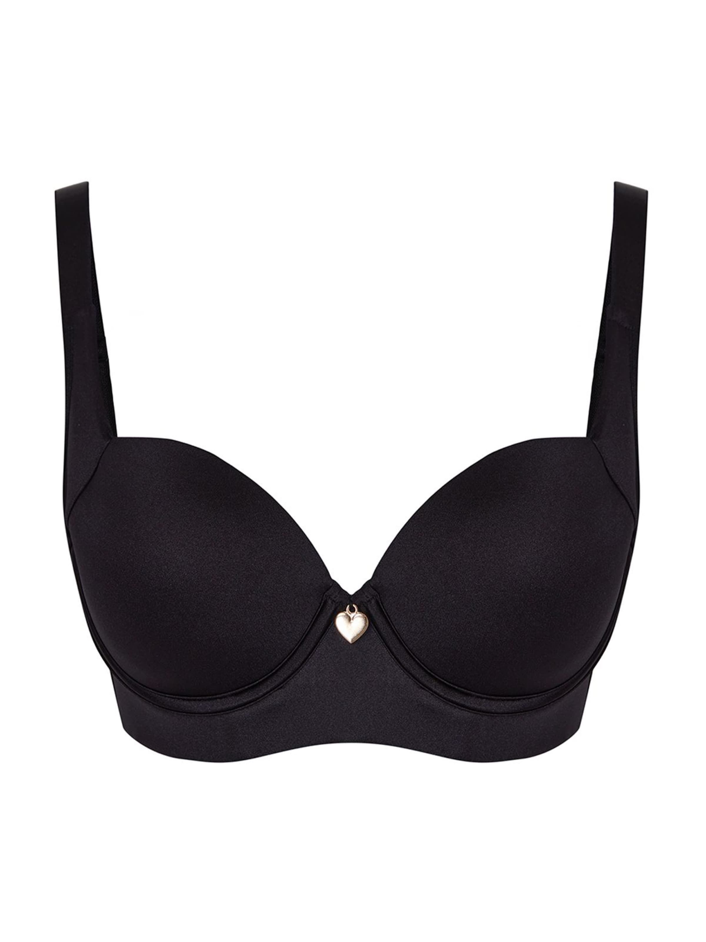 Bustino Reggiseno di Trendyol Curve in nero: frontale