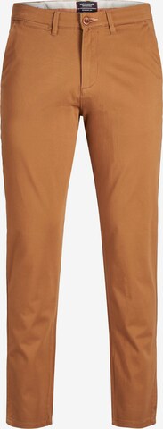 JACK & JONES Chino hlače 'Ollie' | rjava barva: sprednja stran