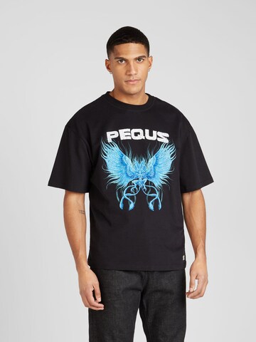 Pequs T-Shirt in Schwarz: Vorderseite