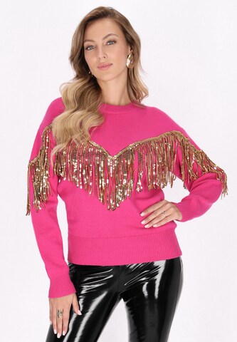Pull-over faina en rose : devant