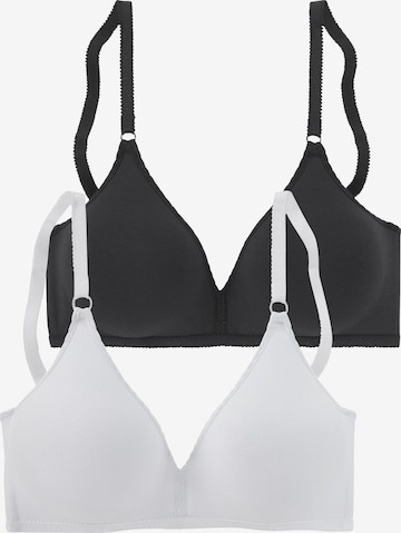 PETITE FLEUR T-shirt Bra in Black: front