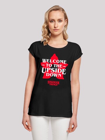 T-shirt 'Stranger Things Upside Down Dreams Netflix TV Series' F4NT4STIC en noir : devant