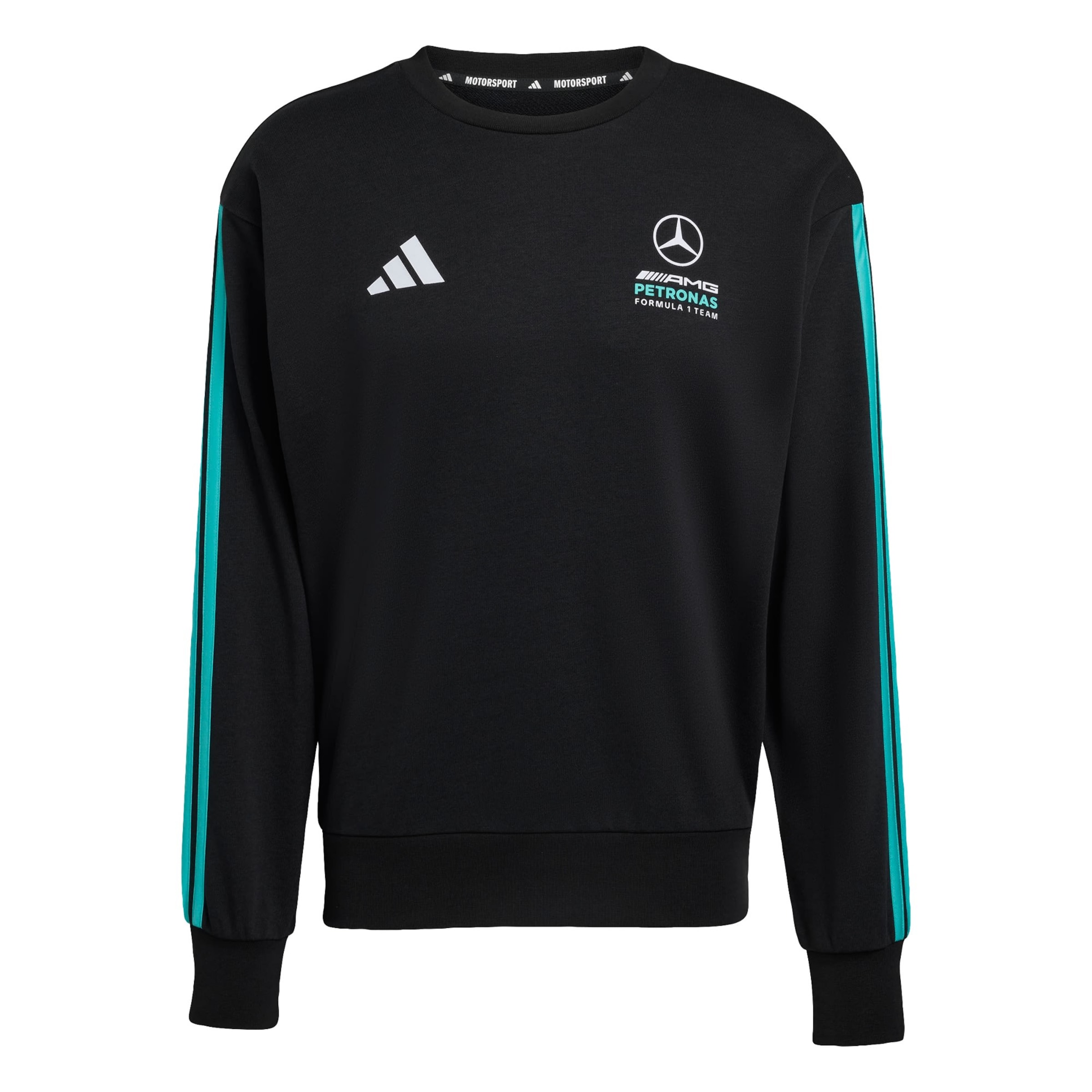 ADIDAS PERFORMANCE Sports sweatshirt 'Mercedes - AMG Petronas Formula 1 Team Dna' in Black: front