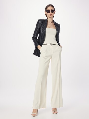 Wide leg Pantaloni con piega frontale di Sisley in bianco