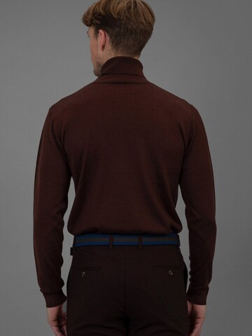 Laurent Vergne Sweater 'Roger Roll Neck Sweater - Brown' in Brown