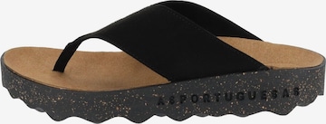 Asportuguesas T-Bar Sandals in Black: front