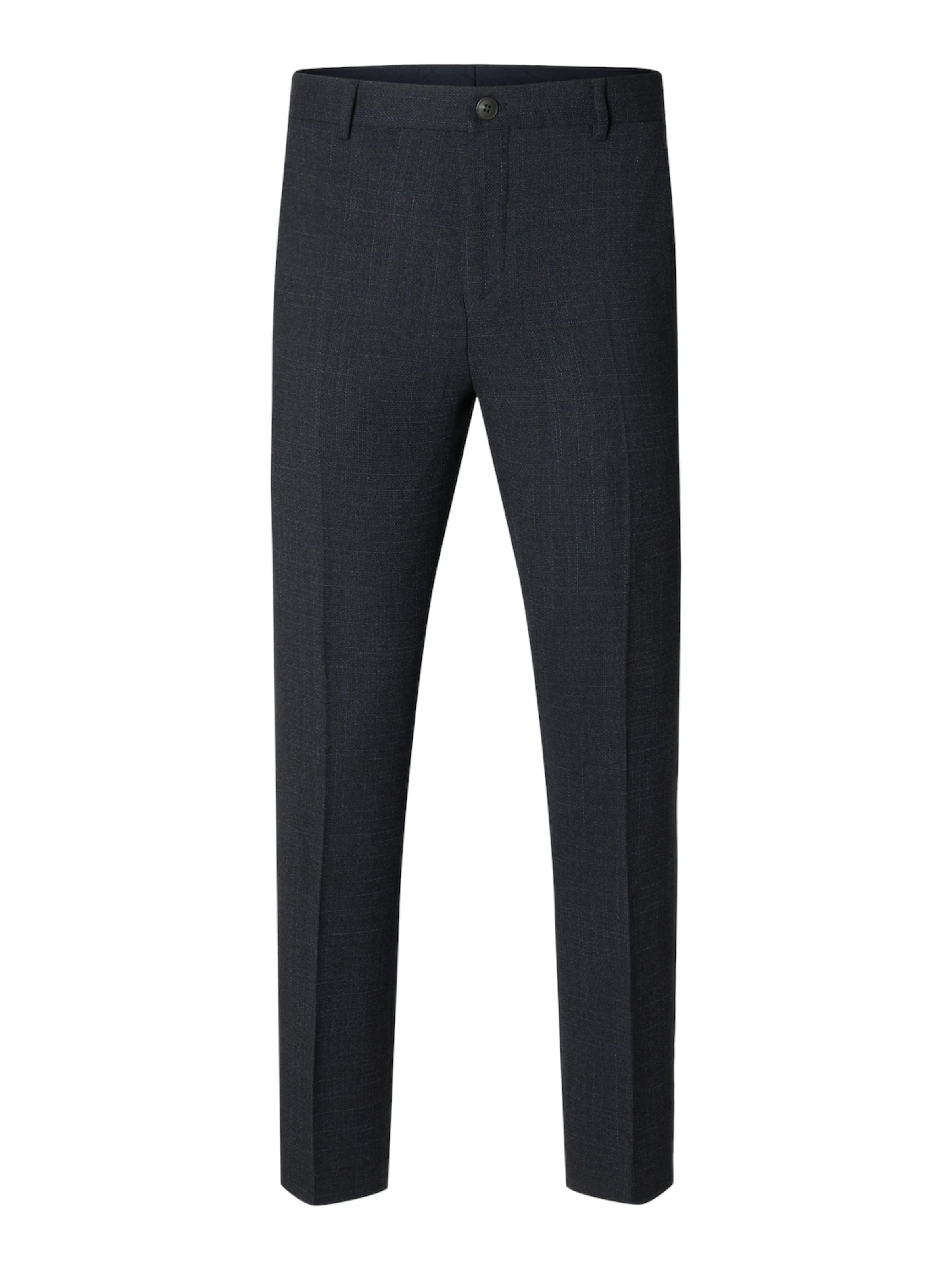 SELECTED Slim fit Trousers with creases in Blue: front