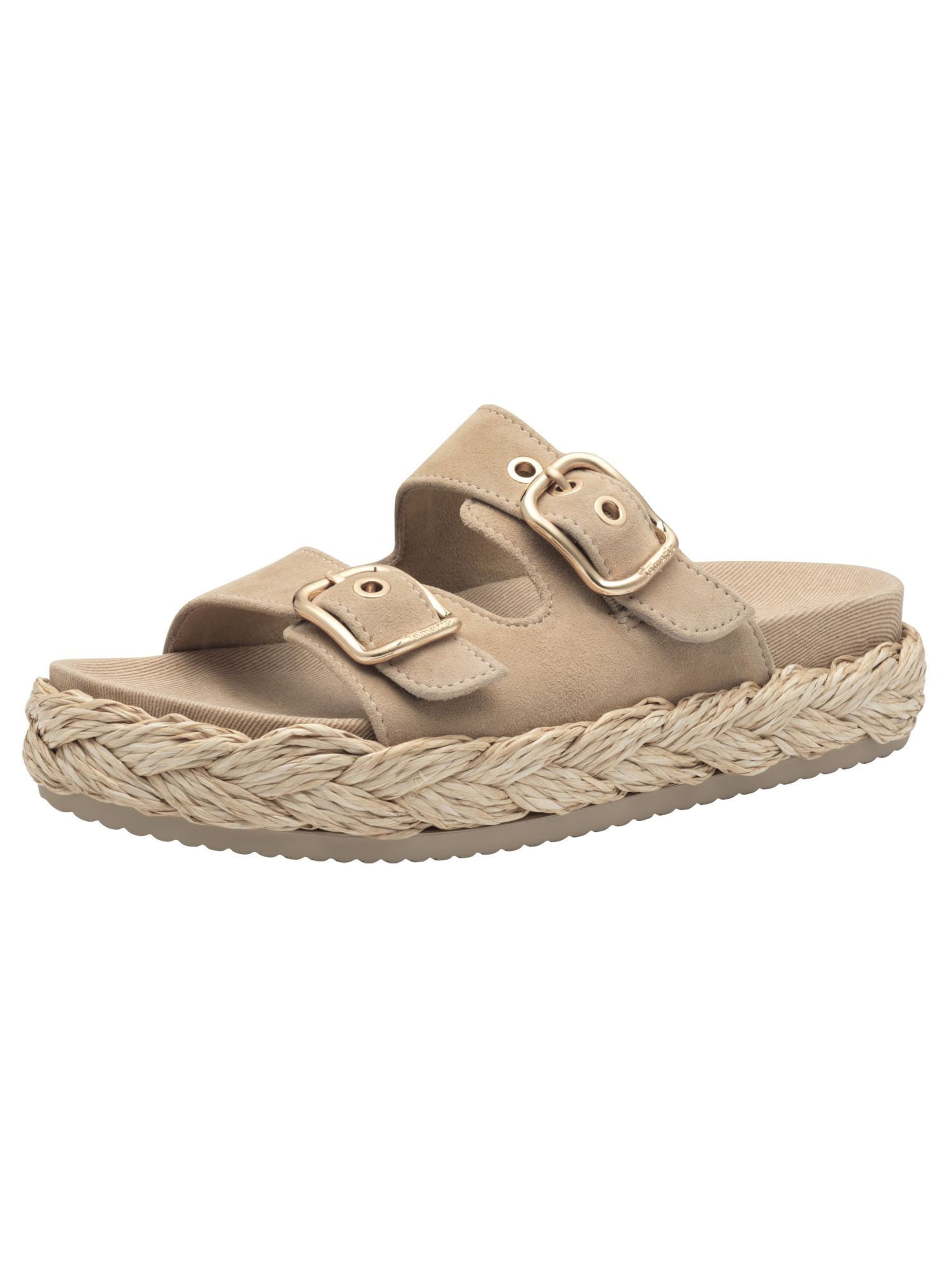 Tamaris Mules in Brown: front