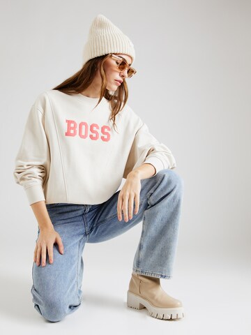 Sweat-shirt 'C_Eprep_1' BOSS en beige